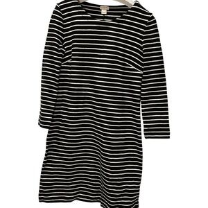 J. Crew Black and White Striped French Breton  Dress XXS
